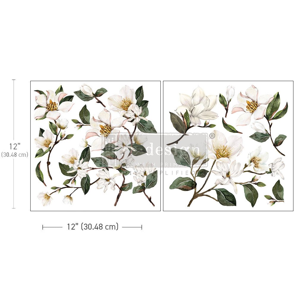 Redesign Decor Transfer - Magnolia Garden - 12"x12" - Rustic River Home