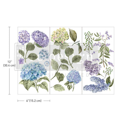 Redesign Decor Transfer - Mystic Hydrangea - 6"x12" - Rustic River Home