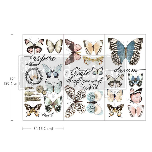 Redesign Decor Transfer - Papillon Collection - 6"x12" - Rustic River Home