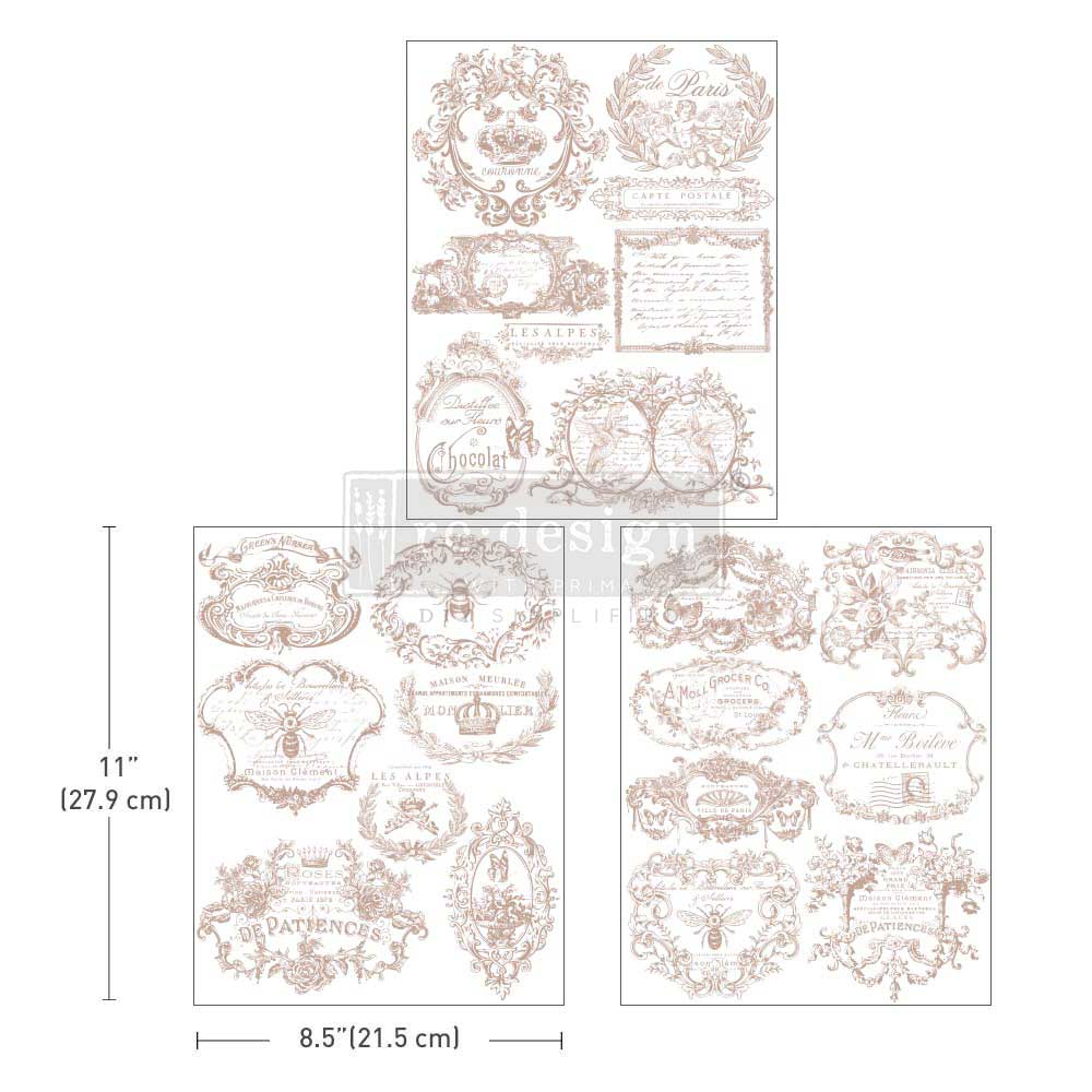Redesign Decor Transfer - Vintage Labels II - 8.5"x11" - Rustic River Home