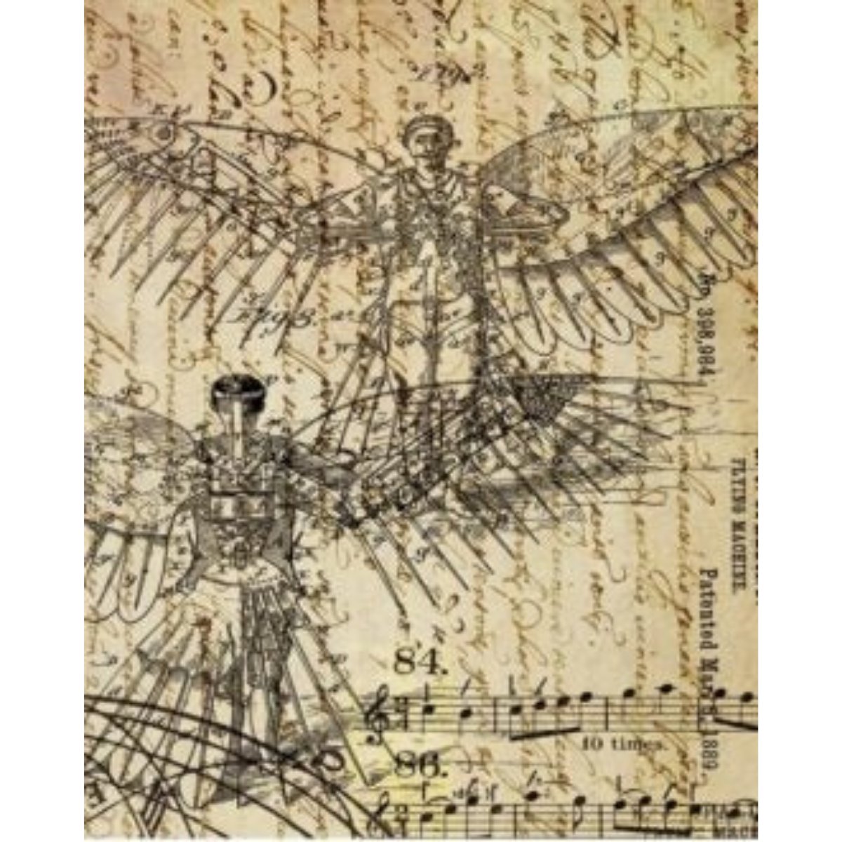 Roycycled Treasures - Dreams of Flight 1 Decoupage Paper - 20 x 30 in - Rustic River Home