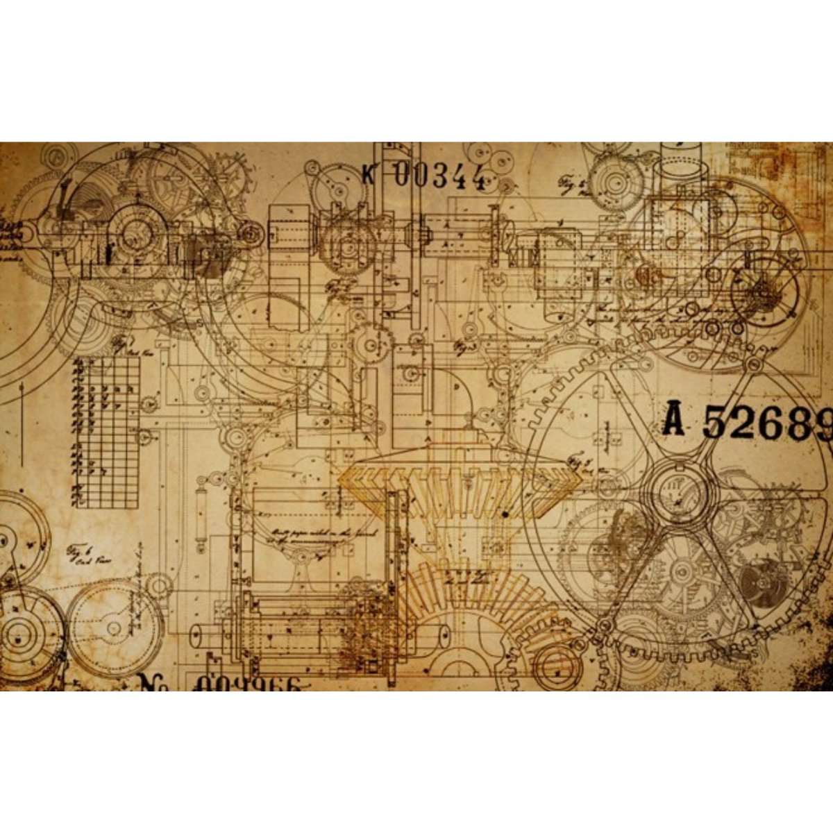 Roycycled Treasures - Mechanics Decoupage Paper - 20x30in - Rustic River Home