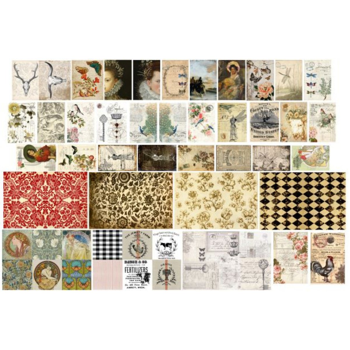 Roycycled Treasures - Roycycled Catalogue Decoupage Paper - 20x30in - Rustic River Home