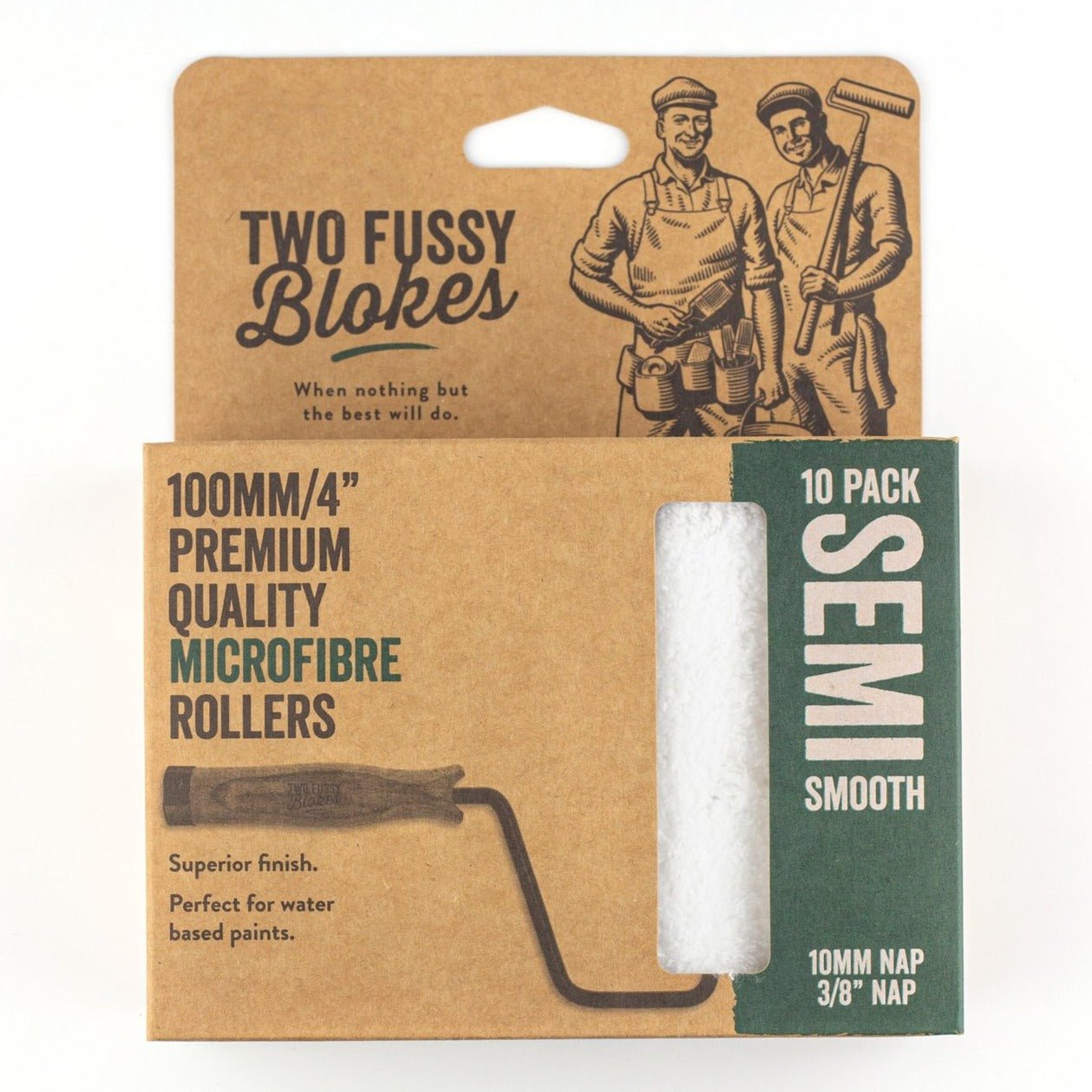Two Fussy Blokes - Microfibre mini roller (10mm nap) - Rustic River Home