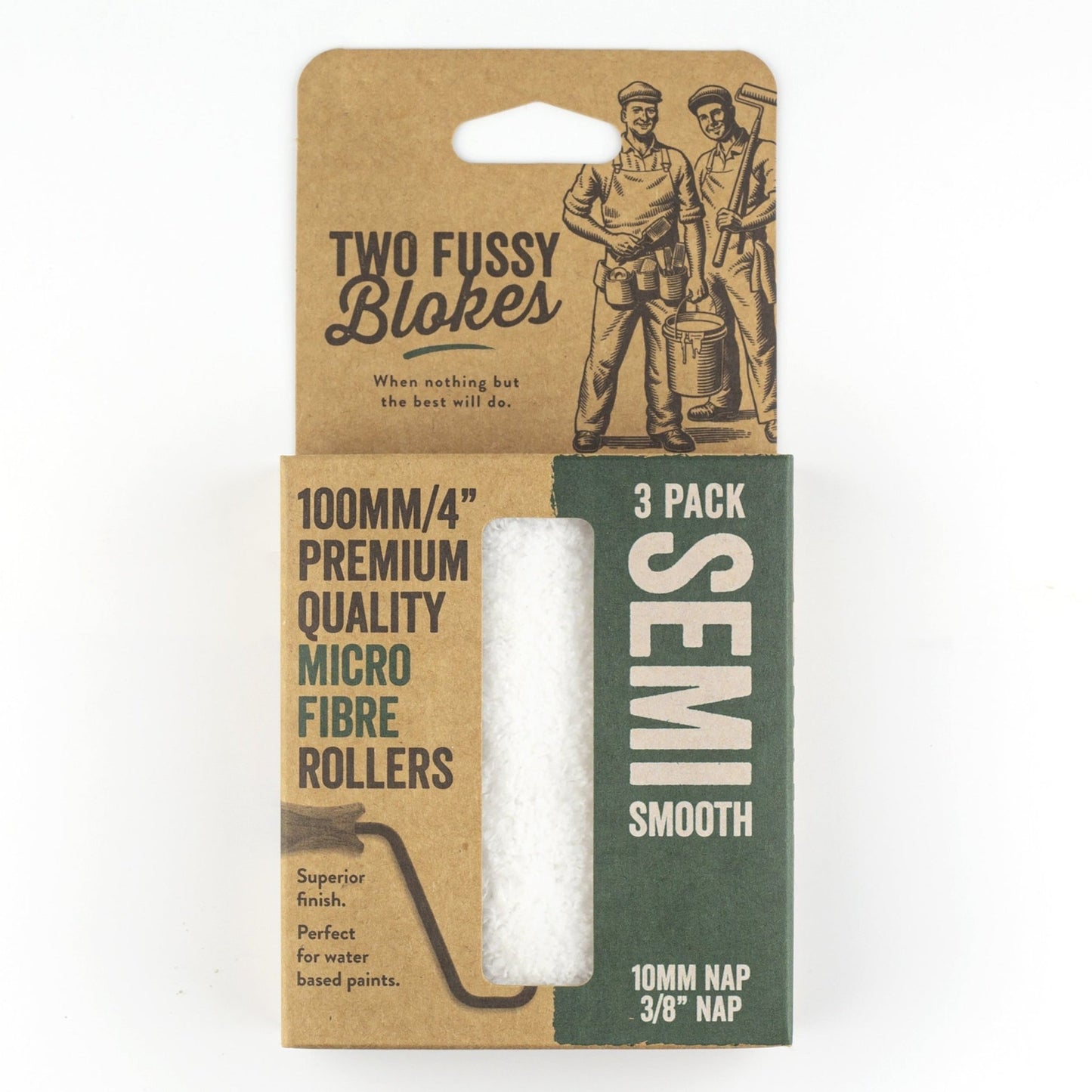 Two Fussy Blokes - Microfibre mini roller (10mm nap) - Rustic River Home