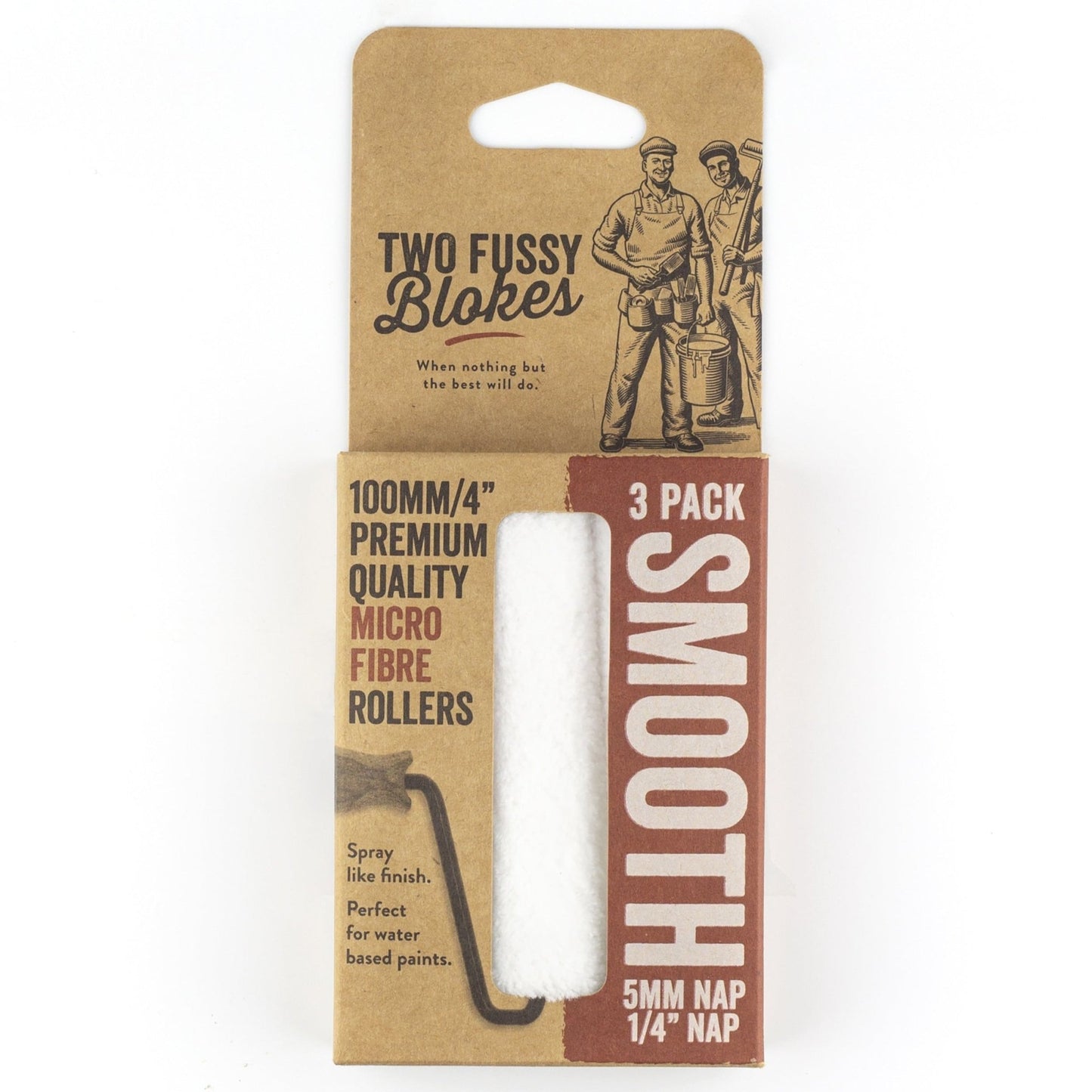 Two Fussy Blokes - Microfibre mini roller (5mm nap) - Rustic River Home