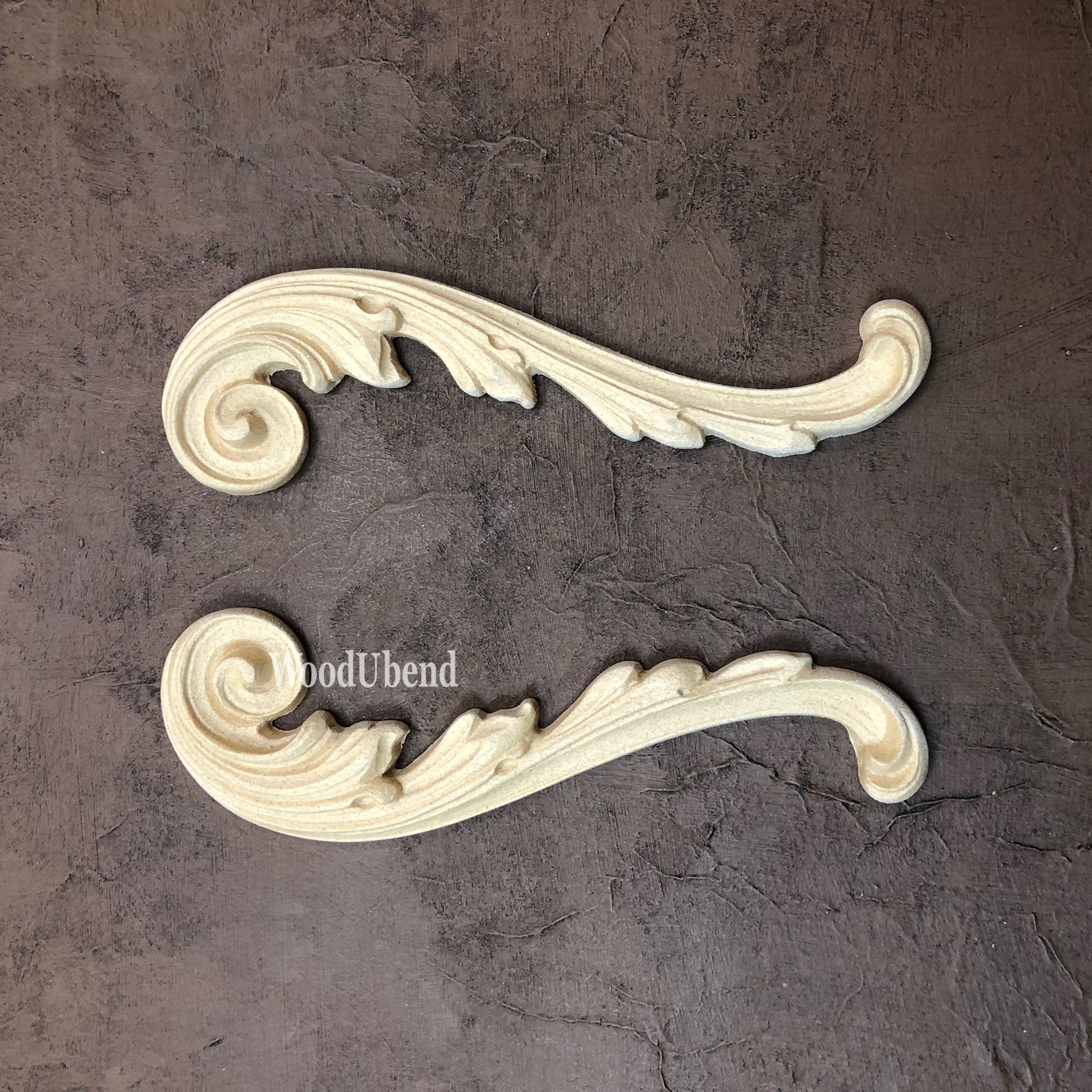 WoodUBend - Pack of Two Decorative Scrolls WUB1723 - 20 x 5 cm - Rustic River Home