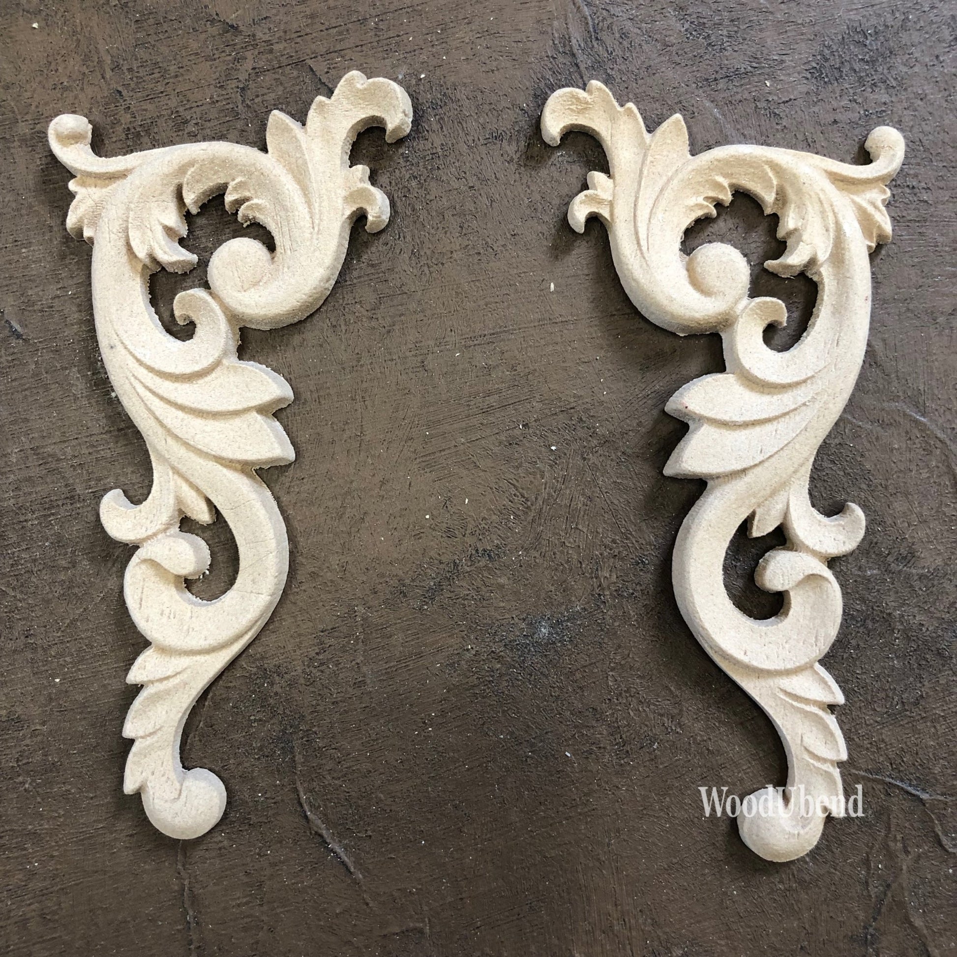 WoodUBend - Pack of Two Scrolls WUB2181 - 12.5 x 6 cm - Rustic River Home